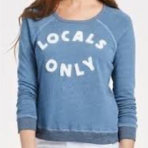 Women’s Sundry Locals Only Embroidered‎ Terry Sweatshirt Sweater Size 2 / Small